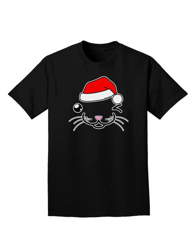 Kyu-T Face Kattio Santa Hat Boy Cat Adult Dark T-Shirt-Mens T-Shirt-TooLoud-Black-Small-Davson Sales