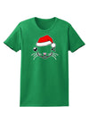 Kyu-T Face Kattio Santa Hat Boy Cat Womens Dark T-Shirt-TooLoud-Kelly-Green-X-Small-Davson Sales