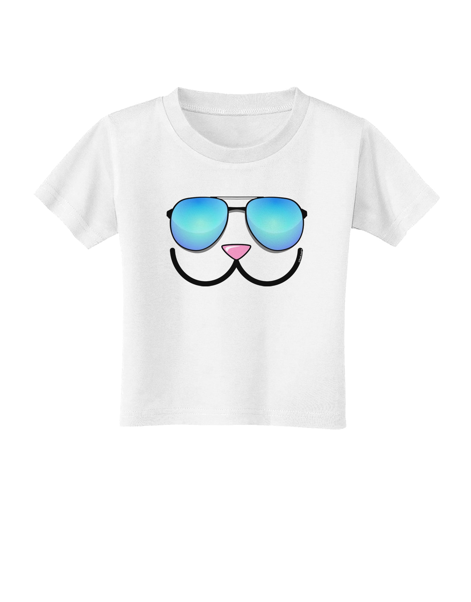Kyu-T Face - Kawa Cool Sunglasses Toddler T-Shirt-Toddler T-Shirt-TooLoud-White-2T-Davson Sales