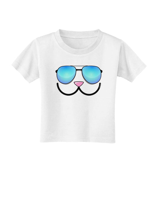 Kyu-T Face - Kawa Cool Sunglasses Toddler T-Shirt-Toddler T-Shirt-TooLoud-White-2T-Davson Sales