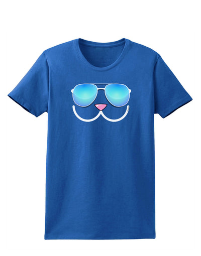 Kyu-T Face - Kawa Cool Sunglasses Womens Dark T-Shirt-TooLoud-Royal-Blue-X-Small-Davson Sales