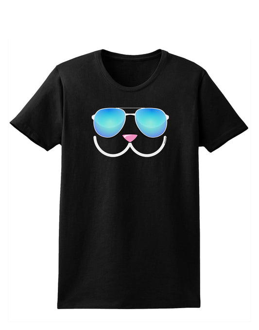 Kyu-T Face - Kawa Cool Sunglasses Womens Dark T-Shirt-TooLoud-Black-X-Small-Davson Sales
