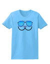 Kyu-T Face - Kawa Cool Sunglasses Womens T-Shirt-Womens T-Shirt-TooLoud-Aquatic-Blue-X-Small-Davson Sales