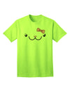 Kyu-T Face - Kawa Cute Girl Animal Adult T-Shirt: A Charming Addition to Your Wardrobe-Mens T-shirts-TooLoud-Neon-Green-Small-Davson Sales