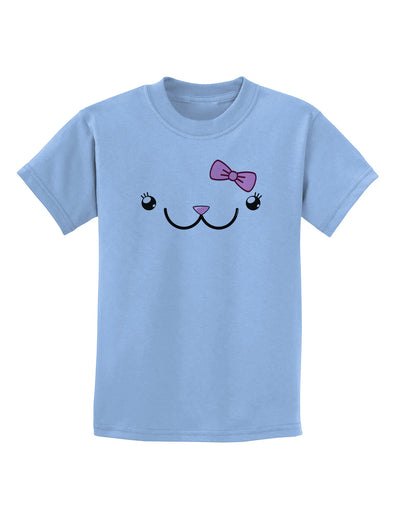 Kyu-T Face - Kawa Cute Girl Animal Childrens T-Shirt-Childrens T-Shirt-TooLoud-Light-Blue-X-Small-Davson Sales