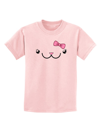 Kyu-T Face - Kawa Cute Girl Animal Childrens T-Shirt-Childrens T-Shirt-TooLoud-PalePink-X-Small-Davson Sales