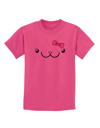 Kyu-T Face - Kawa Cute Girl Animal Childrens T-Shirt-Childrens T-Shirt-TooLoud-Sangria-X-Small-Davson Sales