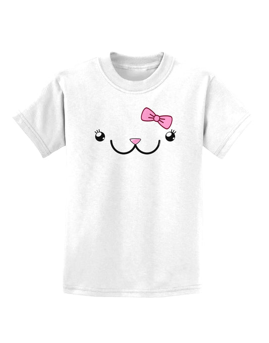 Kyu-T Face - Kawa Cute Girl Animal Childrens T-Shirt-Childrens T-Shirt-TooLoud-White-X-Small-Davson Sales