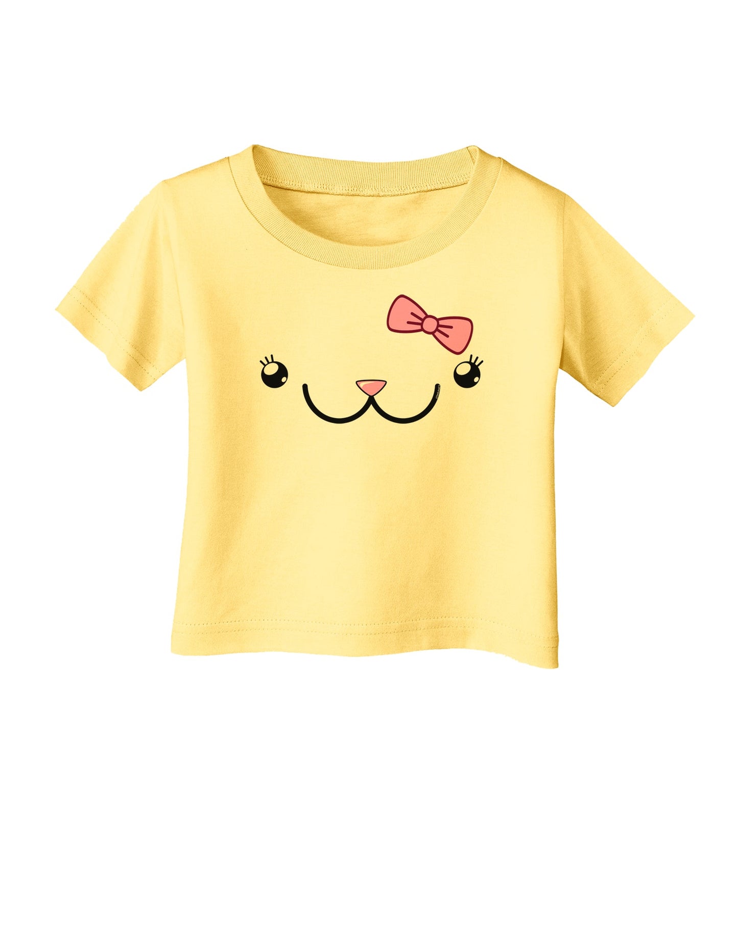 Kyu-T Face - Kawa Cute Girl Animal Infant T-Shirt-Infant T-Shirt-TooLoud-Daffodil-Yellow-06-Months-Davson Sales