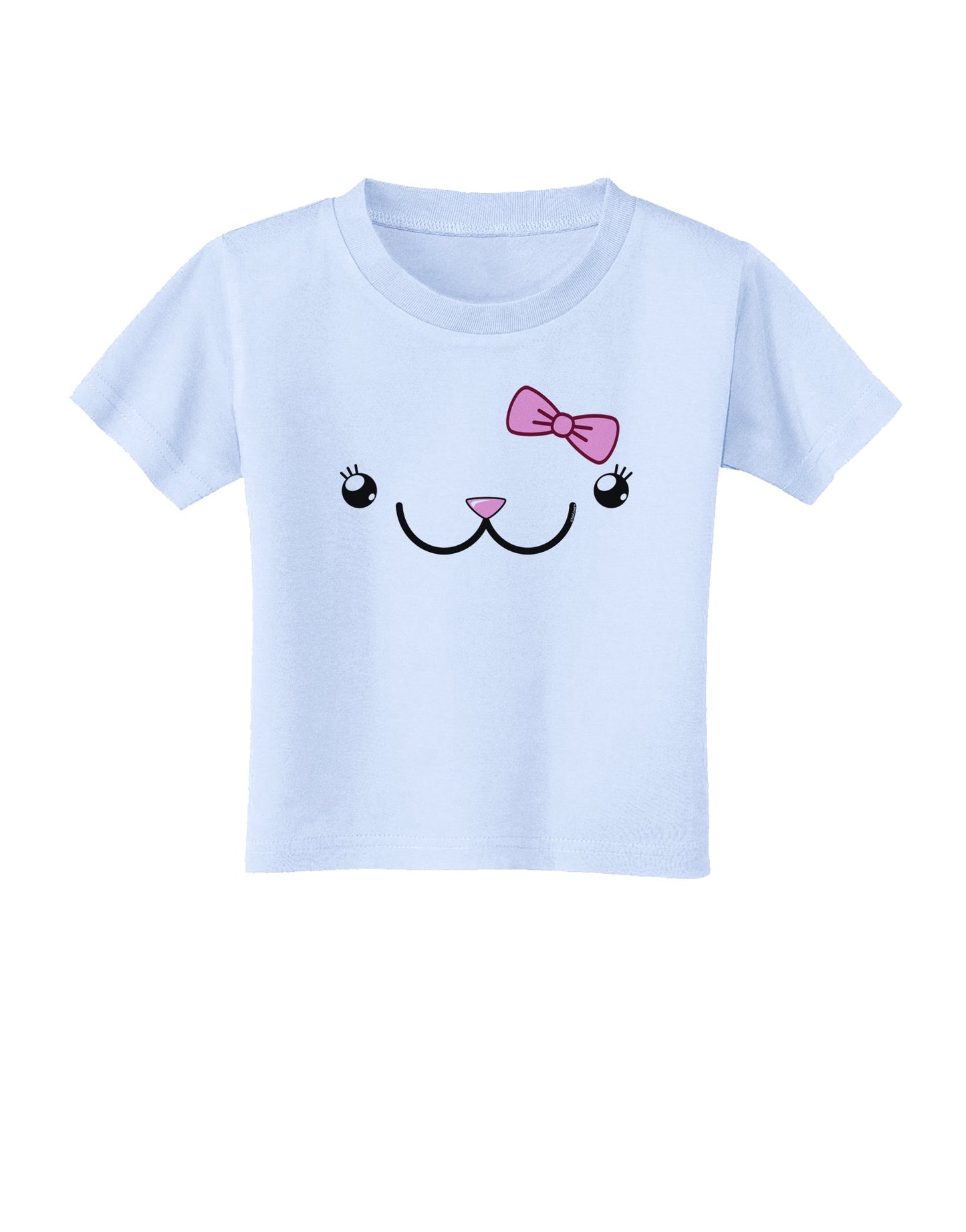 Kyu-T Face - Kawa Cute Girl Animal Toddler T-Shirt-Toddler T-Shirt-TooLoud-Light-Blue-2T-Davson Sales