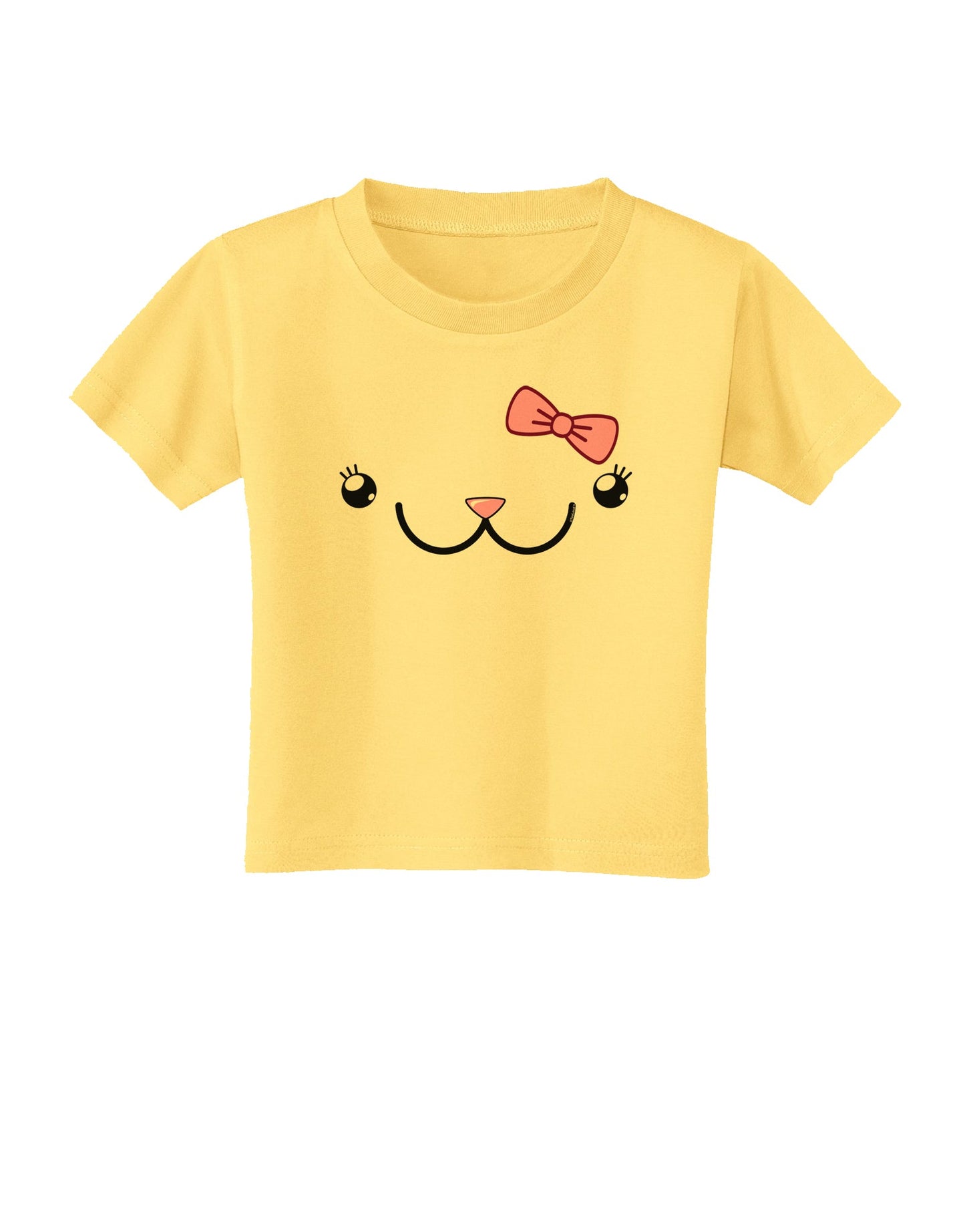 Kyu-T Face - Kawa Cute Girl Animal Toddler T-Shirt-Toddler T-Shirt-TooLoud-Daffodil-Yellow-2T-Davson Sales