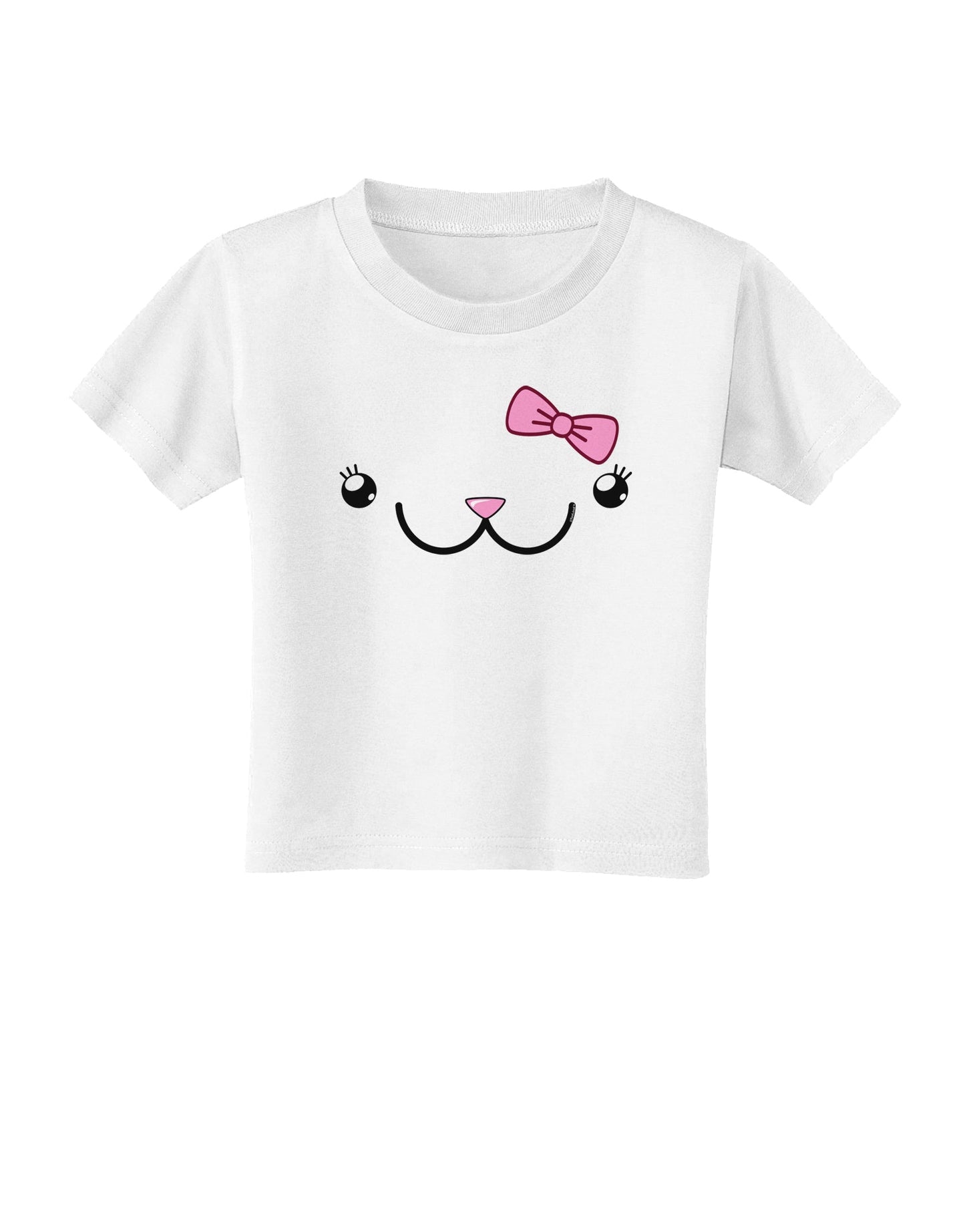 Kyu-T Face - Kawa Cute Girl Animal Toddler T-Shirt-Toddler T-Shirt-TooLoud-White-2T-Davson Sales
