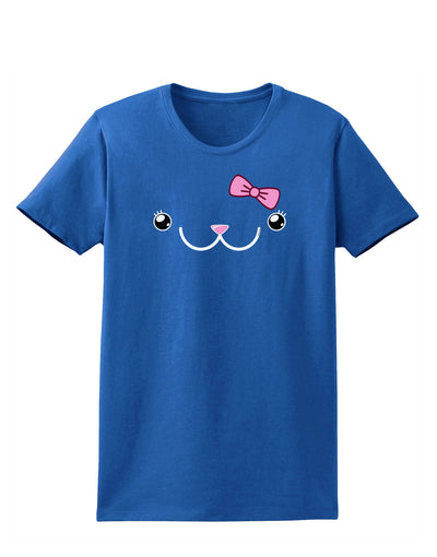 Kyu-T Face - Kawa Cute Girl Animal Womens Dark T-Shirt-TooLoud-Royal-Blue-X-Small-Davson Sales