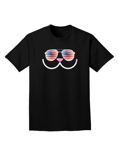 Kyu-T Face - Kawa Patriotic Sunglasses Adult Dark T-Shirt-Mens T-Shirt-TooLoud-Black-Small-Davson Sales