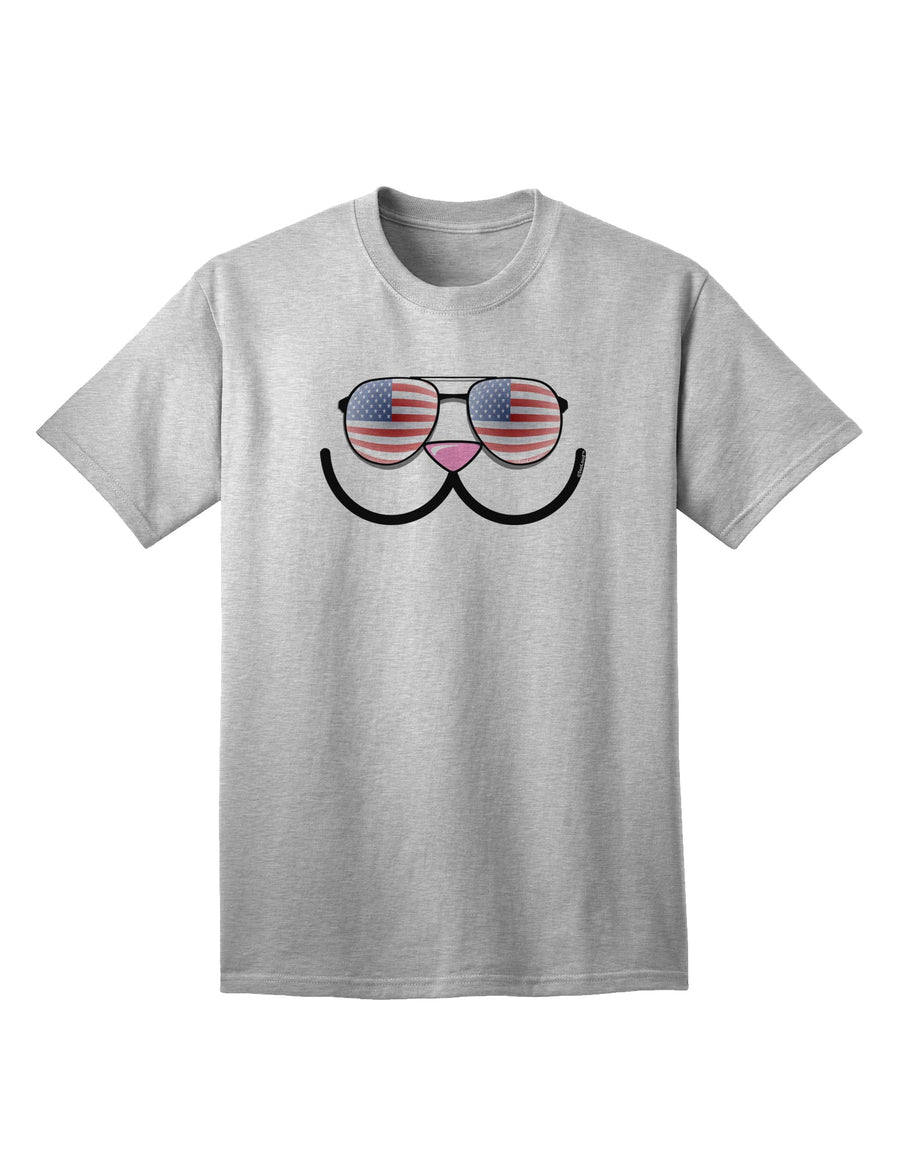 Kyu-T Face - Kawa Patriotic Sunglasses Adult T-Shirt: A Stylish and Patriotic Addition to Your Wardrobe-Mens T-shirts-TooLoud-White-Small-Davson Sales