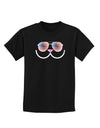 Kyu-T Face - Kawa Patriotic Sunglasses Childrens Dark T-Shirt-Childrens T-Shirt-TooLoud-Black-X-Small-Davson Sales