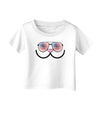 Kyu-T Face - Kawa Patriotic Sunglasses Infant T-Shirt-Infant T-Shirt-TooLoud-White-06-Months-Davson Sales