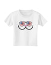 Kyu-T Face - Kawa Patriotic Sunglasses Toddler T-Shirt-Toddler T-Shirt-TooLoud-White-2T-Davson Sales