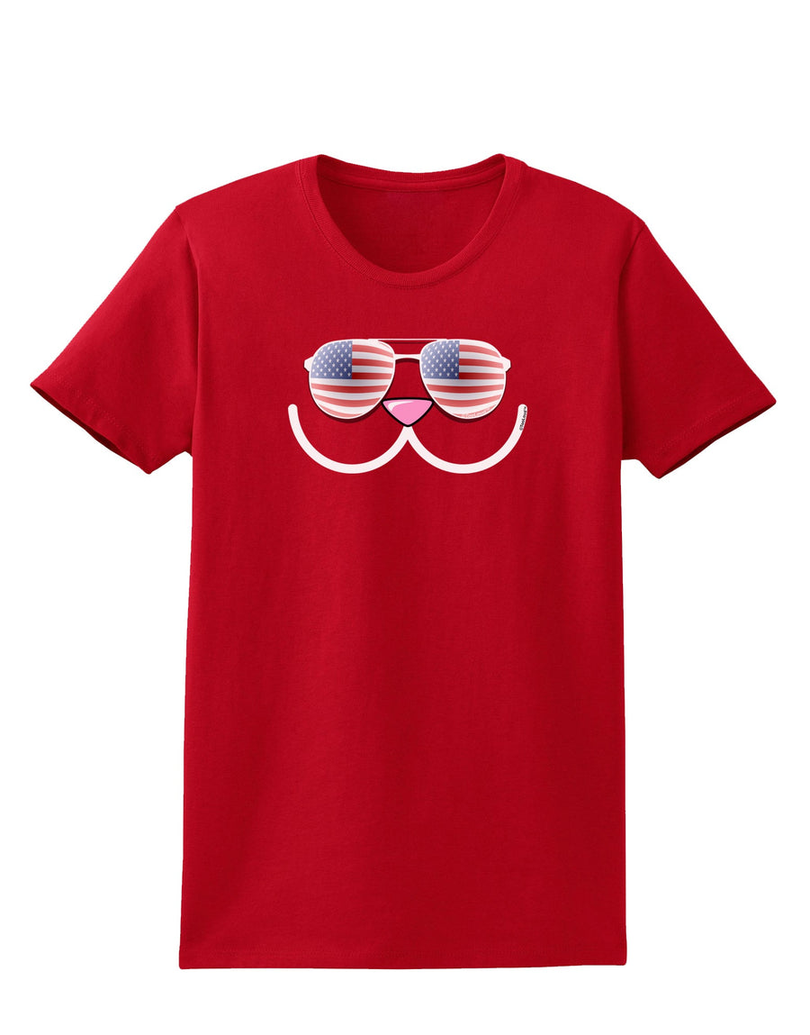 Kyu-T Face - Kawa Patriotic Sunglasses Womens Dark T-Shirt-TooLoud-Black-X-Small-Davson Sales