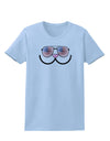 Kyu-T Face - Kawa Patriotic Sunglasses Womens T-Shirt-Womens T-Shirt-TooLoud-Light-Blue-X-Small-Davson Sales