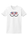Kyu-T Face - Kawa Patriotic Sunglasses Womens T-Shirt-Womens T-Shirt-TooLoud-White-X-Small-Davson Sales