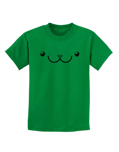 Kyu-T Face - Kawa the Cute Animal Childrens T-Shirt-Childrens T-Shirt-TooLoud-Kelly-Green-X-Small-Davson Sales