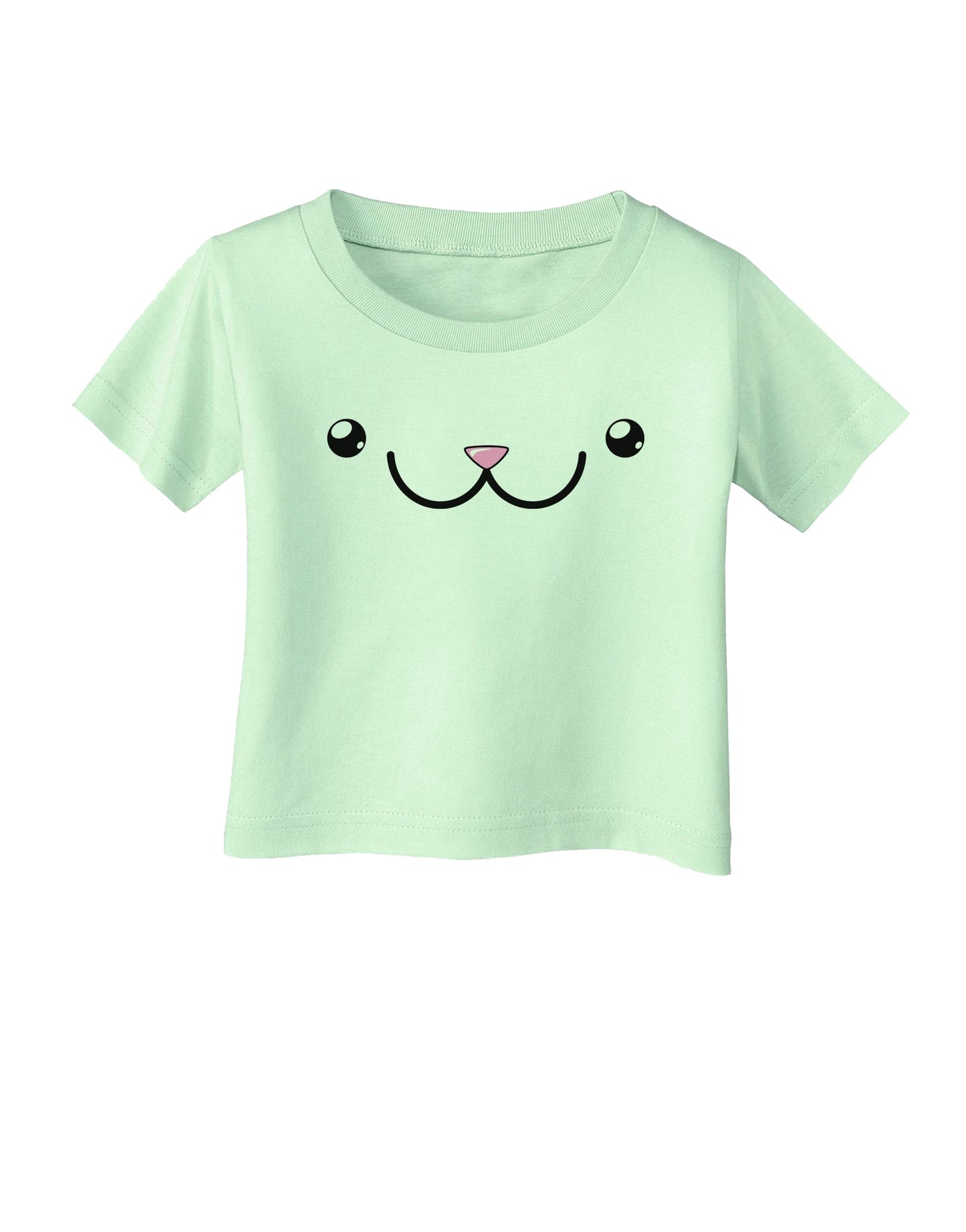 Kyu-T Face - Kawa the Cute Animal Infant T-Shirt-Infant T-Shirt-TooLoud-Light-Green-06-Months-Davson Sales