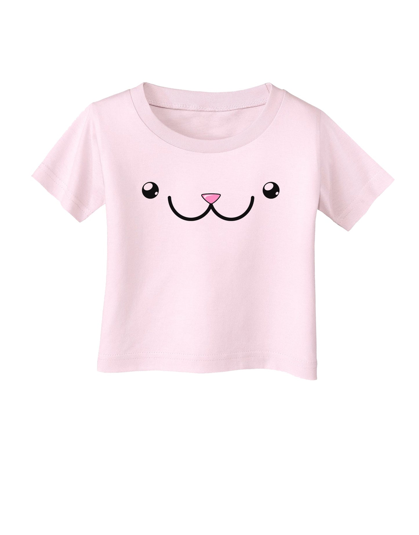 Kyu-T Face - Kawa the Cute Animal Infant T-Shirt-Infant T-Shirt-TooLoud-Light-Pink-06-Months-Davson Sales