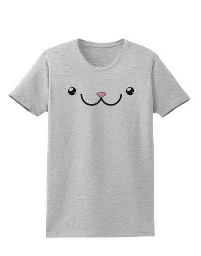 Kyu-T Face - Kawa the Cute Animal Womens T-Shirt-Womens T-Shirt-TooLoud-AshGray-X-Small-Davson Sales