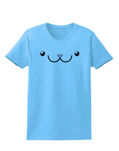 Kyu-T Face - Kawa the Cute Animal Womens T-Shirt-Womens T-Shirt-TooLoud-Aquatic-Blue-X-Small-Davson Sales