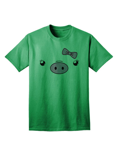 Kyu-T Face - Oinkette: A Charming Adult T-Shirt Featuring a Cute Girl Piglet-Mens T-shirts-TooLoud-Kelly-Green-Small-Davson Sales