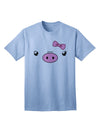 Kyu-T Face - Oinkette: A Charming Adult T-Shirt Featuring a Cute Girl Piglet-Mens T-shirts-TooLoud-Light-Blue-Small-Davson Sales