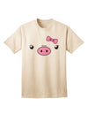 Kyu-T Face - Oinkette: A Charming Adult T-Shirt Featuring a Cute Girl Piglet-Mens T-shirts-TooLoud-Natural-Small-Davson Sales