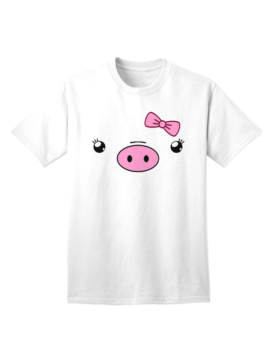Kyu-T Face - Oinkette: A Charming Adult T-Shirt Featuring a Cute Girl Piglet-Mens T-shirts-TooLoud-White-Small-Davson Sales