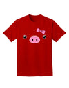 Kyu-T Face - Oinkette Cute Girl Piglet Adult Dark T-Shirt-Mens T-Shirt-TooLoud-Red-Small-Davson Sales