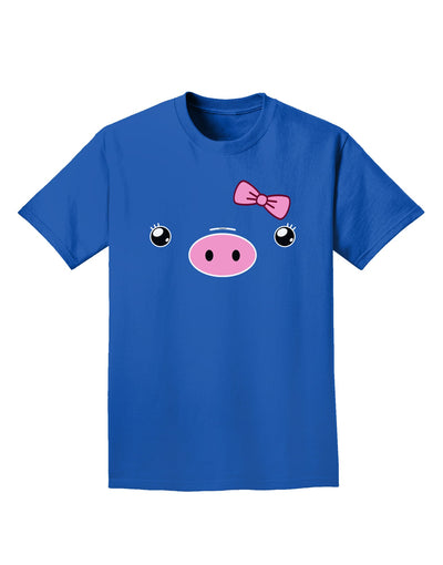 Kyu-T Face - Oinkette Cute Girl Piglet Adult Dark T-Shirt-Mens T-Shirt-TooLoud-Royal-Blue-Small-Davson Sales