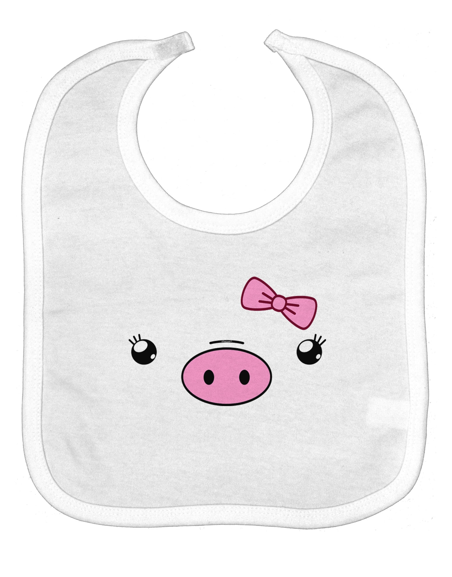Kyu-T Face - Oinkette Cute Girl Piglet Baby Bib
