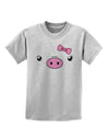 Kyu-T Face - Oinkette Cute Girl Piglet Childrens T-Shirt-Childrens T-Shirt-TooLoud-AshGray-X-Small-Davson Sales