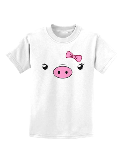 Kyu-T Face - Oinkette Cute Girl Piglet Childrens T-Shirt-Childrens T-Shirt-TooLoud-White-X-Small-Davson Sales