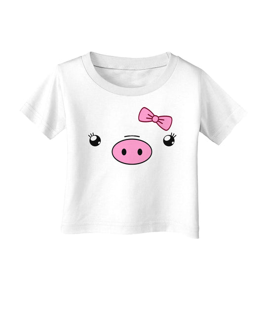 Kyu-T Face - Oinkette Cute Girl Piglet Infant T-Shirt-Infant T-Shirt-TooLoud-White-06-Months-Davson Sales