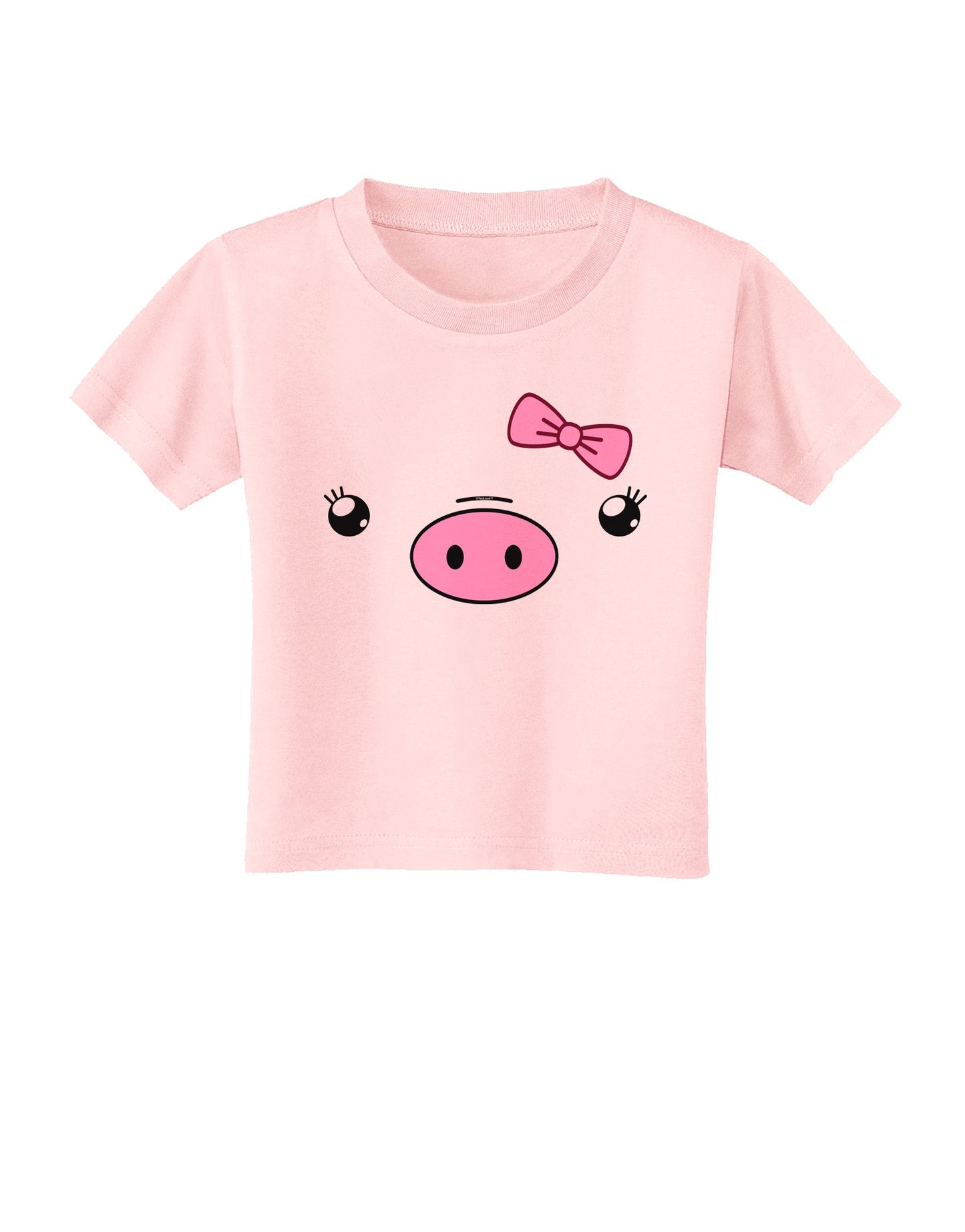 Kyu-T Face - Oinkette Cute Girl Piglet Toddler T-Shirt-Toddler T-Shirt-TooLoud-Light-Pink-2T-Davson Sales