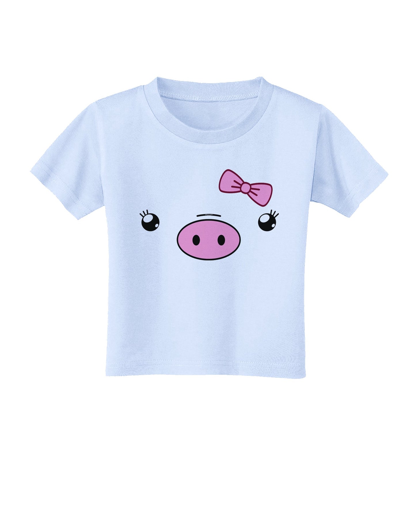 Kyu-T Face - Oinkette Cute Girl Piglet Toddler T-Shirt-Toddler T-Shirt-TooLoud-Light-Blue-2T-Davson Sales