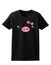 Kyu-T Face - Oinkette Cute Girl Piglet Womens Dark T-Shirt-TooLoud-Black-X-Small-Davson Sales