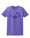 Kyu-T Face - Oinkette Cute Girl Piglet Womens T-Shirt-Womens T-Shirt-TooLoud-Violet-X-Small-Davson Sales