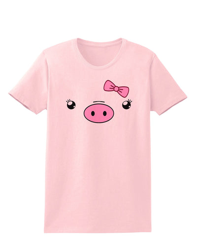 Kyu-T Face - Oinkette Cute Girl Piglet Womens T-Shirt-Womens T-Shirt-TooLoud-PalePink-X-Small-Davson Sales