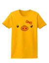 Kyu-T Face - Oinkette Cute Girl Piglet Womens T-Shirt-Womens T-Shirt-TooLoud-Gold-X-Small-Davson Sales