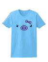 Kyu-T Face - Oinkette Cute Girl Piglet Womens T-Shirt-Womens T-Shirt-TooLoud-Aquatic-Blue-X-Small-Davson Sales