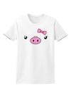 Kyu-T Face - Oinkette Cute Girl Piglet Womens T-Shirt-Womens T-Shirt-TooLoud-White-X-Small-Davson Sales