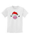 Kyu-T Face Oinkette Santa Hat Girl Pig Childrens T-Shirt-Childrens T-Shirt-TooLoud-White-X-Small-Davson Sales