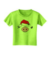 Kyu-T Face Oinkette Santa Hat Girl Pig Toddler T-Shirt-Toddler T-Shirt-TooLoud-Lime-Green-2T-Davson Sales